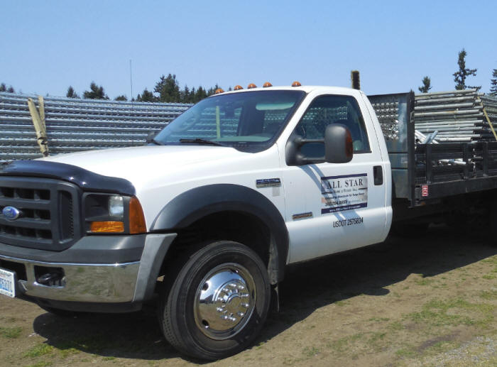 Fence rental delivery truck