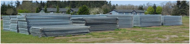 Rental fence panels
