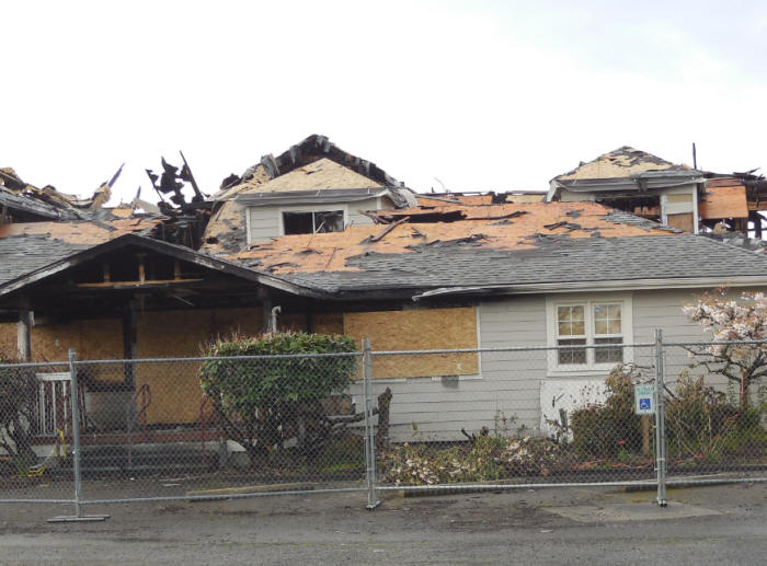 Fire damage emergency fencing